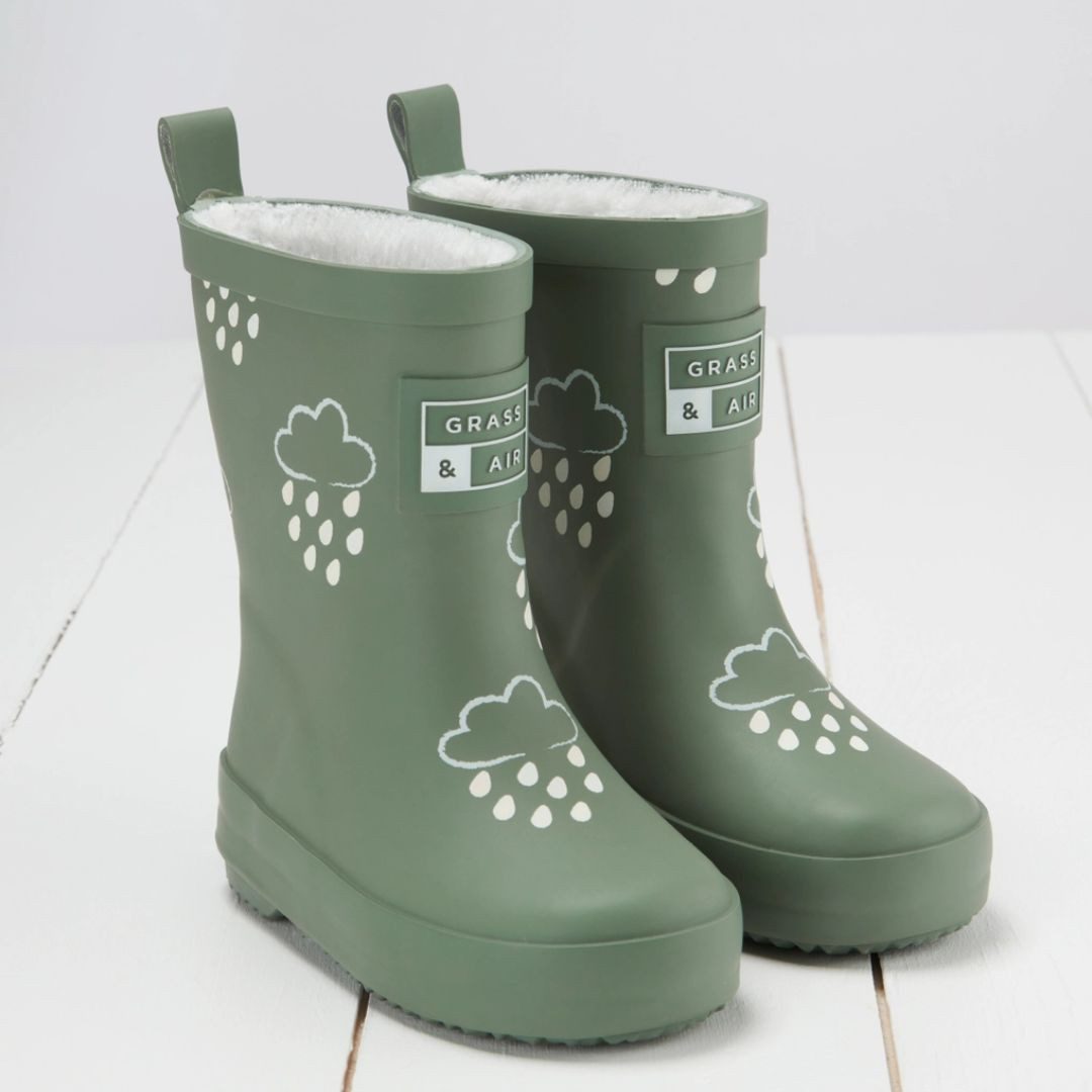 suebidou Gummistiefel für Kinder mit wechselnden Farben und Winterplüsch Inlay Gummistiefel warm, wasserabweisend, mit Farbeffekt
