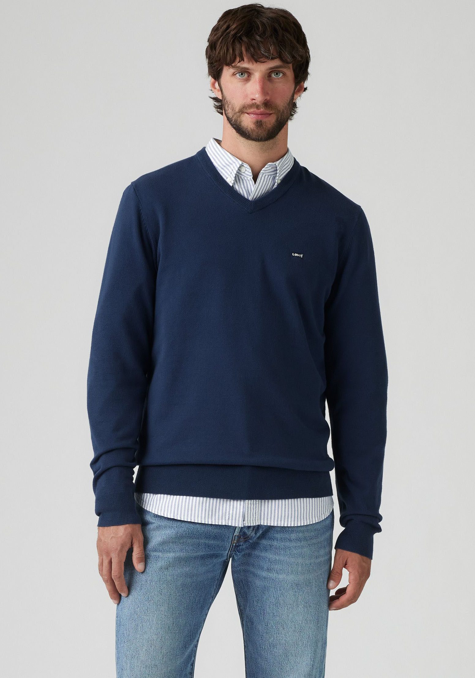 Levis Strickpullover "LW V NECK", mit V-Ausschnitt günstig online kaufen