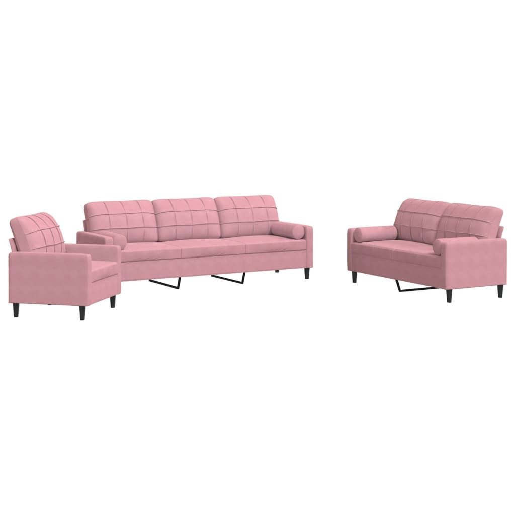 vidaXL Sofa 3-tlg. Sofagarnitur mit Kissen günstig online kaufen