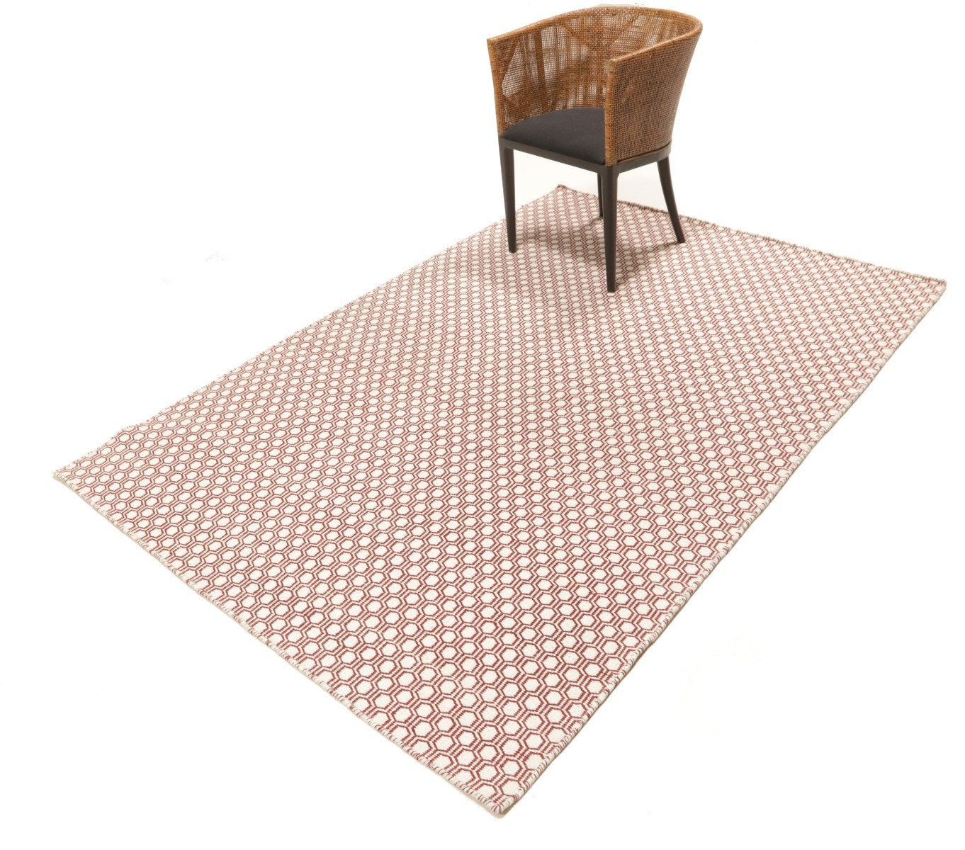 Carpet Avenue Teppich Kelim Dhorri Diamond - Rot 230x160, Rechteck, Höhe: 4 mm