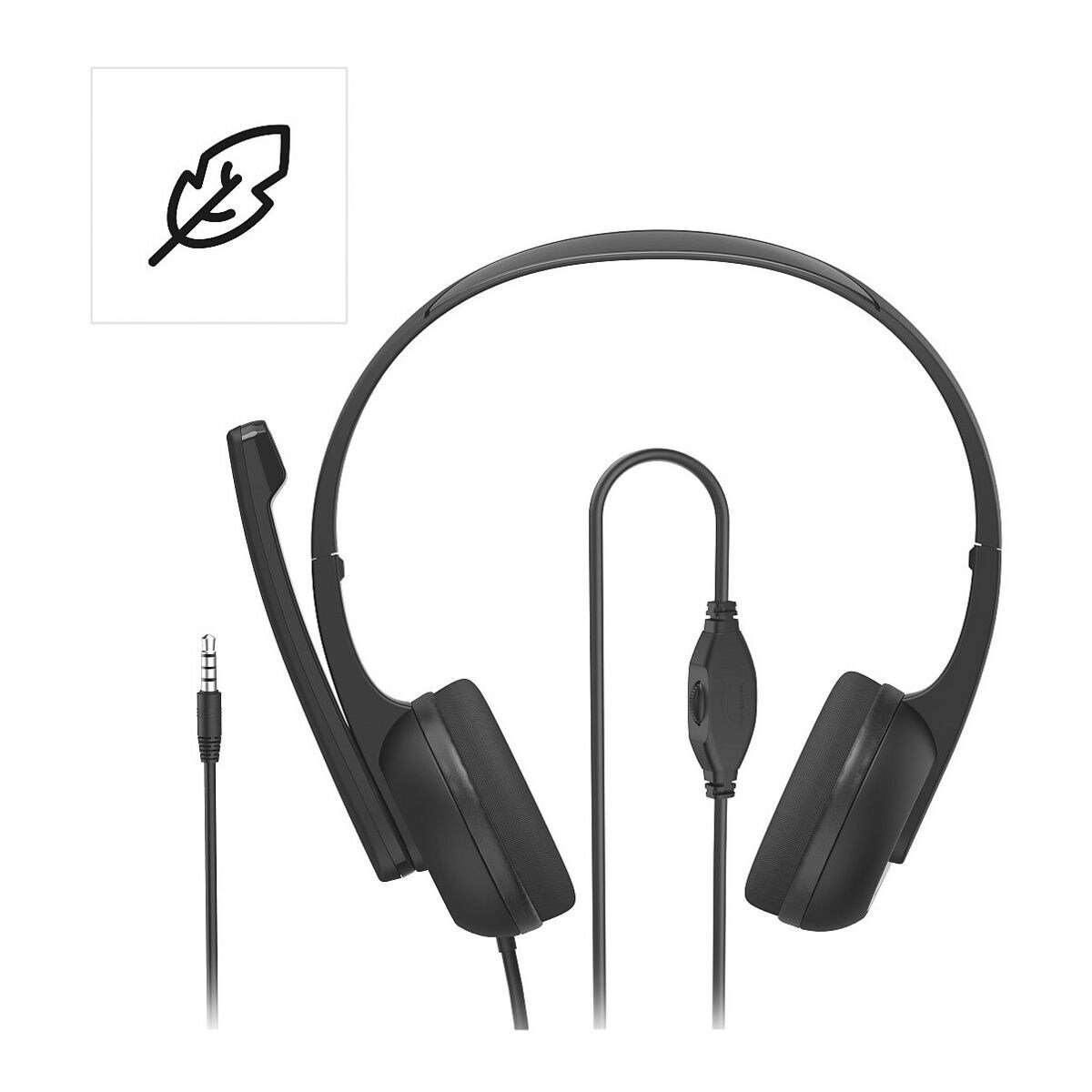 Hama HS-P150 V2 Headset (On-Ear, Bügelmikrofon, kabelgebunden, 3,5 mm Klinke)