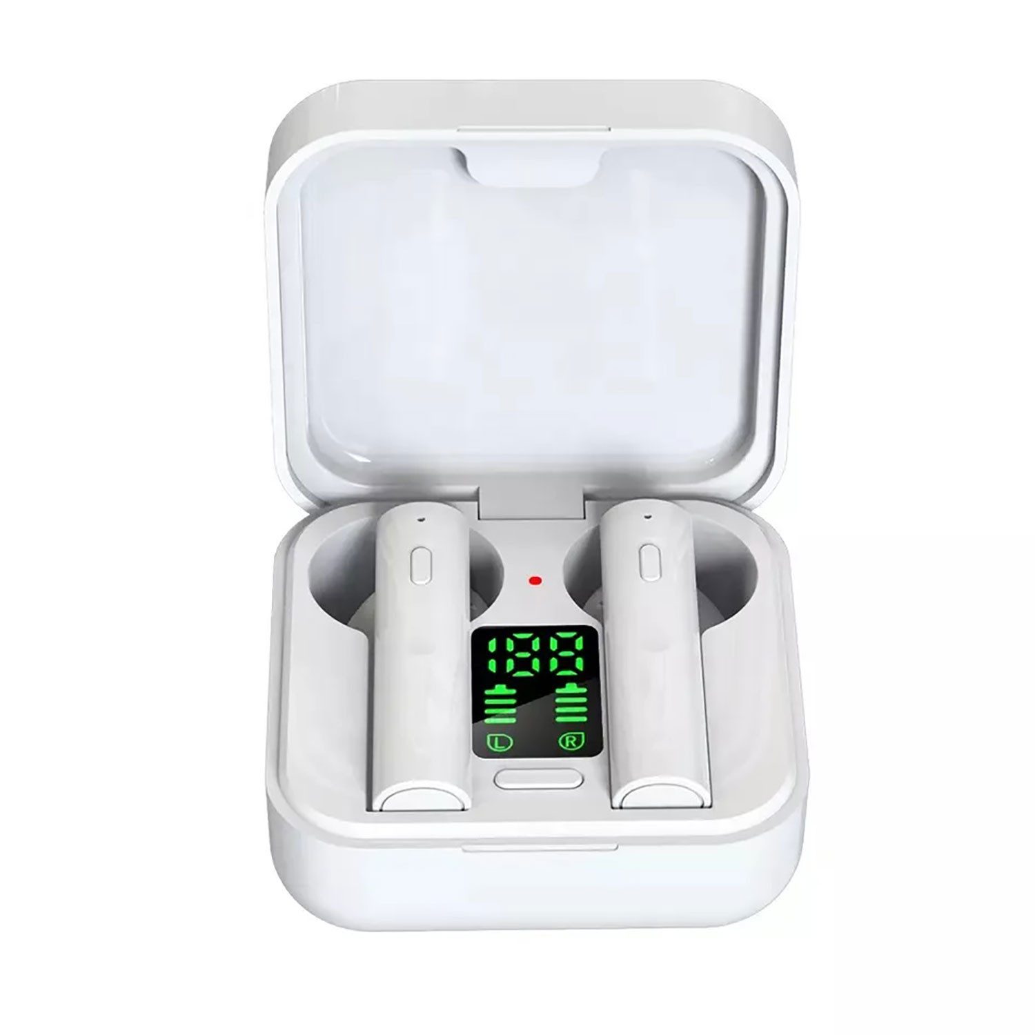 Denver TWS-62 True Wireless Bluetooth Earbuds In-Ear-Kopfhörer (Auto-Pairing, kabelloses Aufladen mit Lade-Transport-Box, Batterieladeanzeige, Freisprechfunktion, Touch Bedienfeld, Mikrofon, Kabel-Fernbedienung)