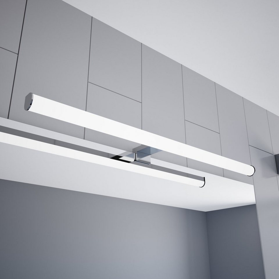 kalb Spiegelleuchte LED 600mm Aufbauleuchte 230V Badezimmer Leuchte  verchromt, 600mm - Neutralweiss, neutralweiß