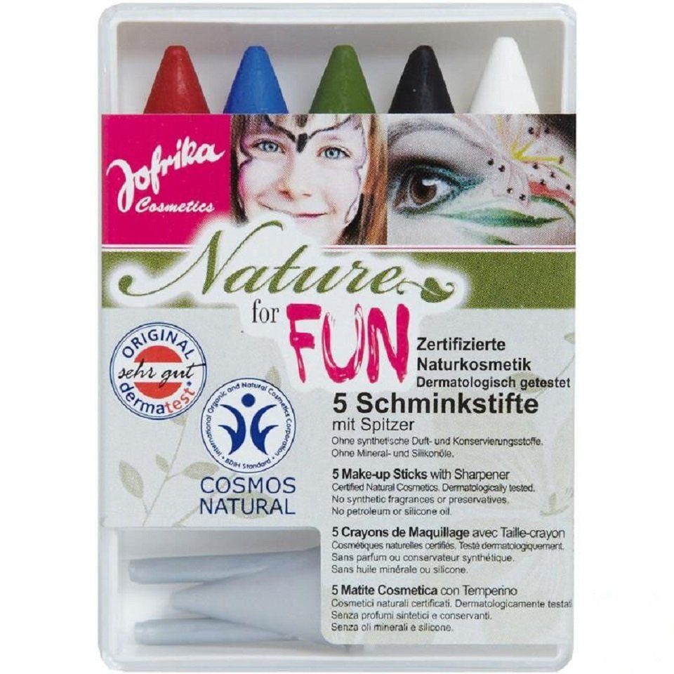 jofrika Schmink-Set Jofrika 777218 - Schminkstifte Dermatologisch "Nature aus 5 zertifizierten Fun", for Rohmaterialien getestet. hergestellt