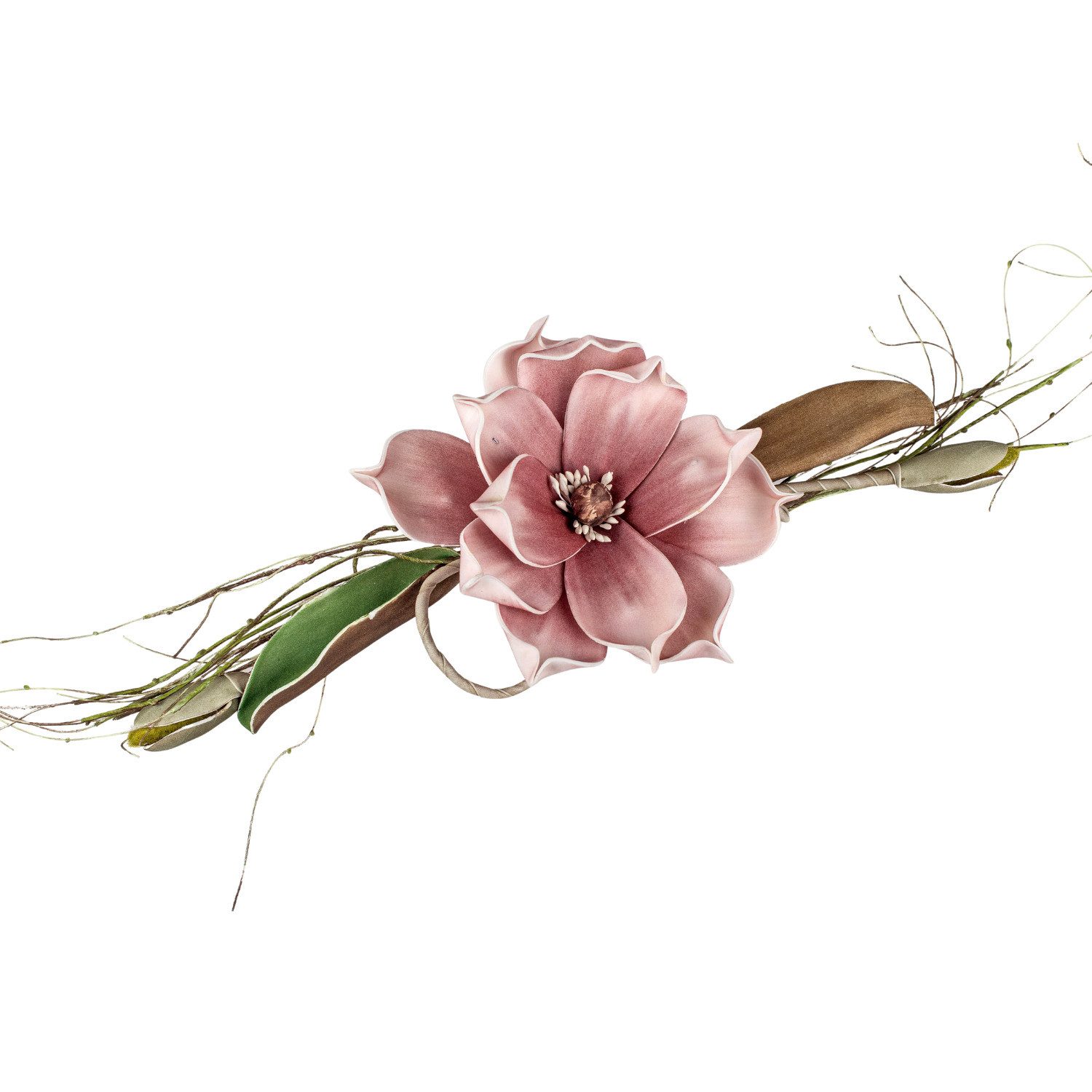 Kunstblume Foam Flower, formano, Höhe 8 cm, Höhe: 8cm, Farbe: Rosa, Motiv: Magnolie