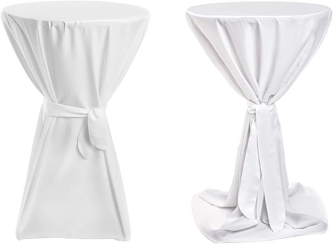 TexDeko Stehtischhusse Premium für Bistrotisch mit Schleifenband Bartisch-Ü günstig online kaufen