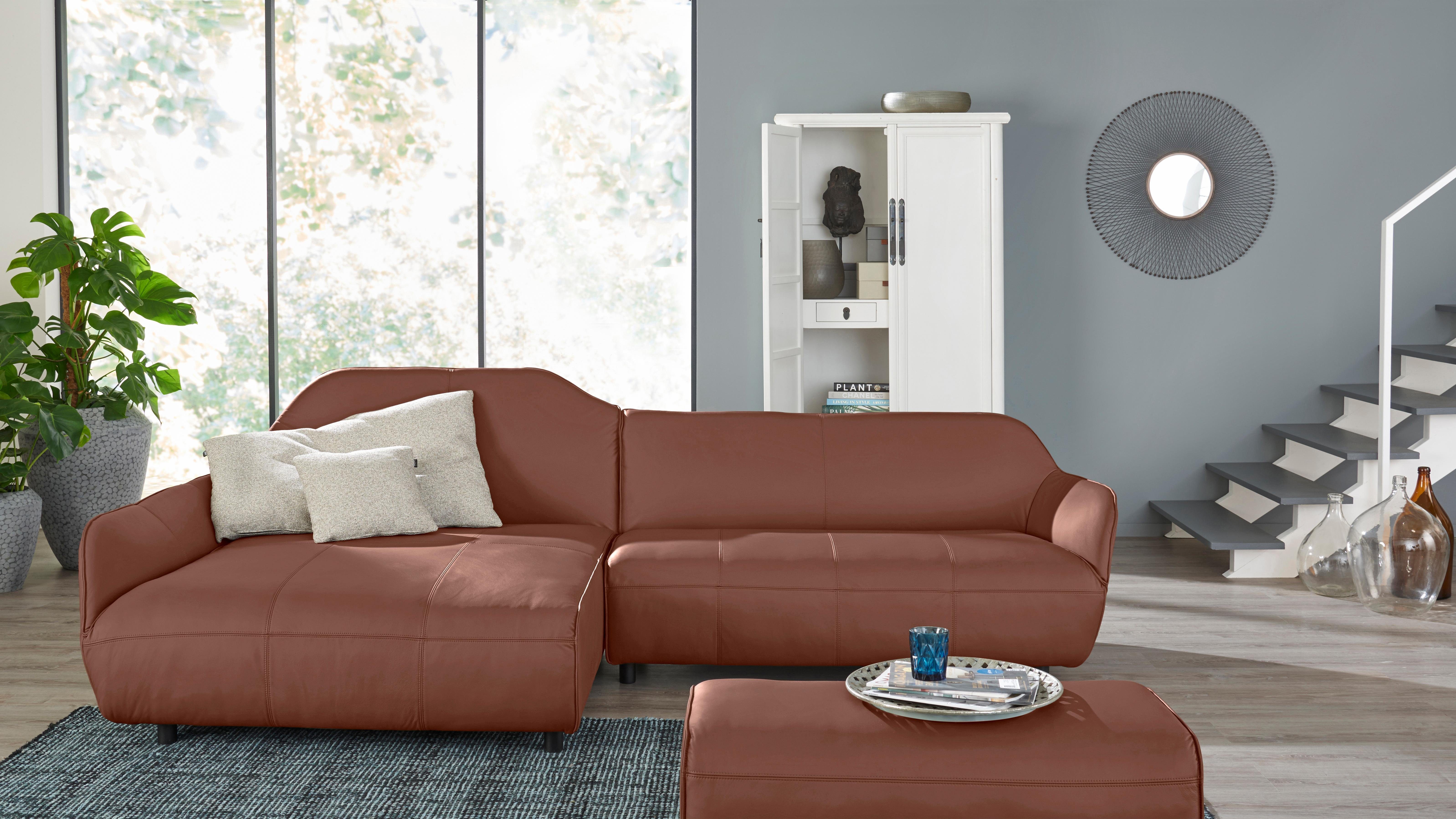 Creation BY ROLF BENZ Ecksofa CR.480, Designecksofa, L-Form, Wahlweise aus Leder oder Chenille