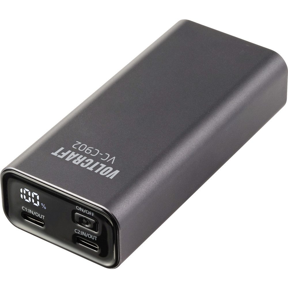 VOLTCRAFT VOLTCRAFT VC-C902 Powerbank 10000 mAh USB PD 3.0 Li-Ion Grau (matt) S Powerbank 10000 mAh