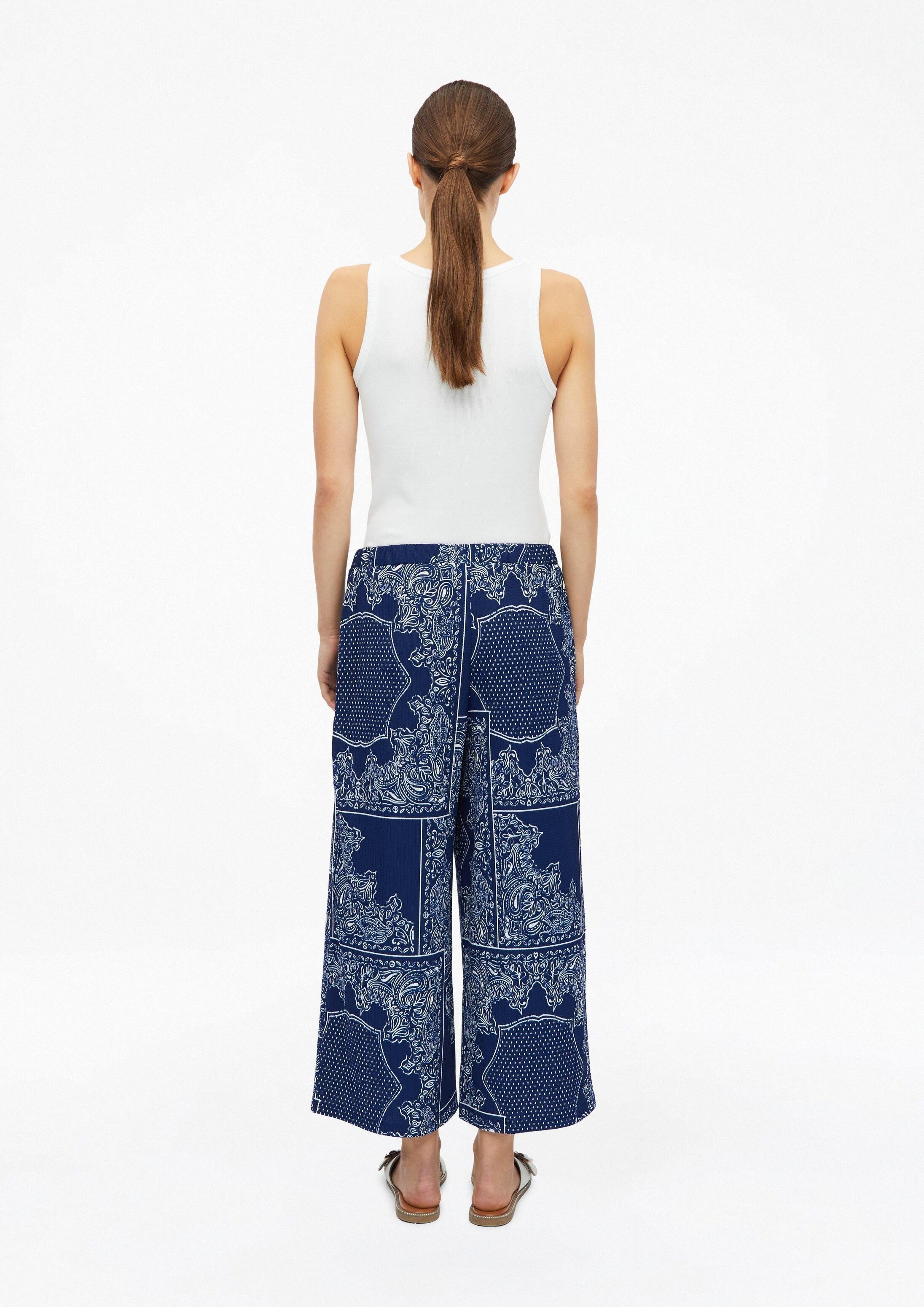 s.Oliver Culotte Hose Strukturierte Culotte mit Elastikbund