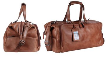 TUSC Reisetasche Tarvos, Premium Reisetasche aus Leder mit Laptopfach