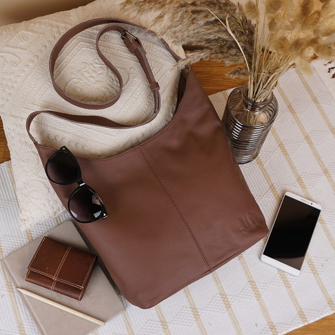 LECONI Umhängetasche mittlere Handtasche Schultertasche Damentasche günstig online kaufen