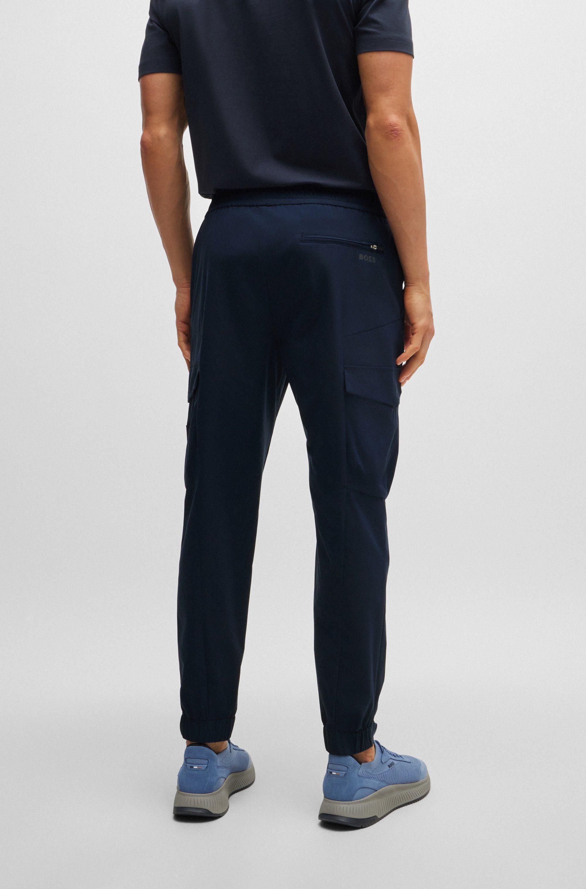 BOSS GREEN Cargohose T Urbanex-CargoLight mit elastischem Bund und Kordelzug Cargohose Sweatpants Stretchhose