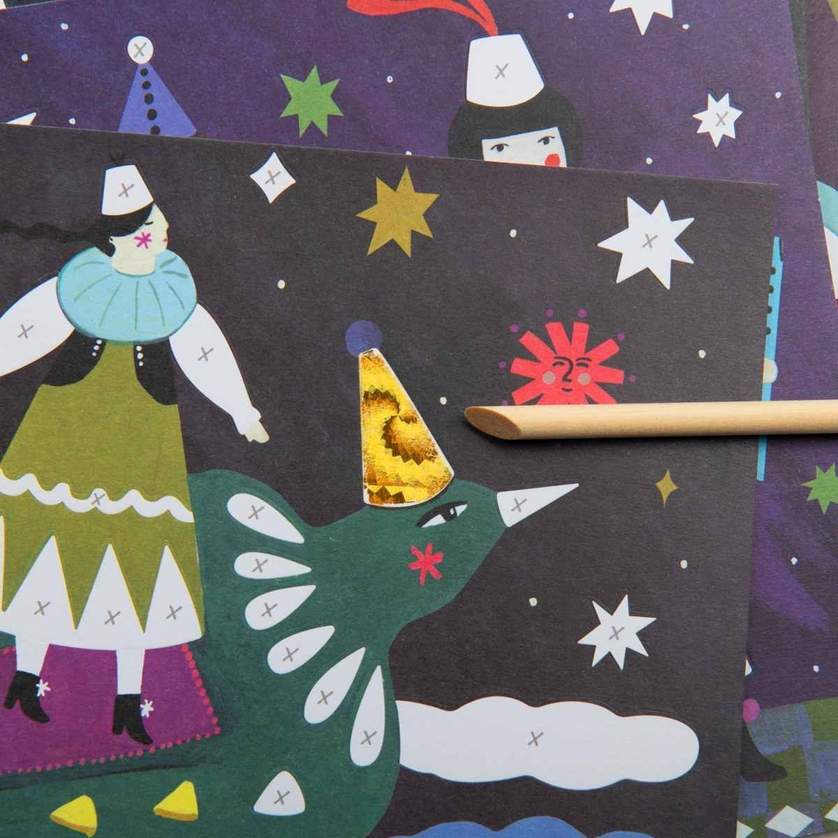 Moulin Roty Kreativset Comètes Filantes Metallfolien Bilder Kreativset für kreative Kinder, Kreativset