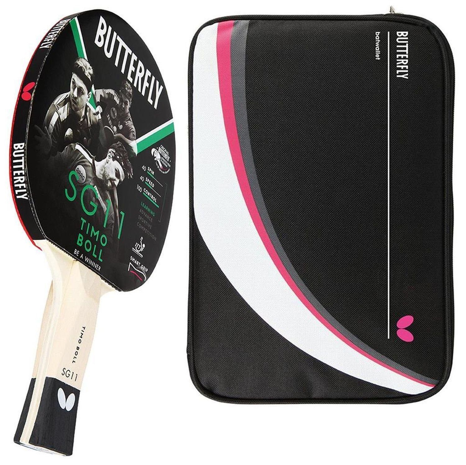 Tischtennisschläger 1x Timo Boll SG11 + Drive Case 2