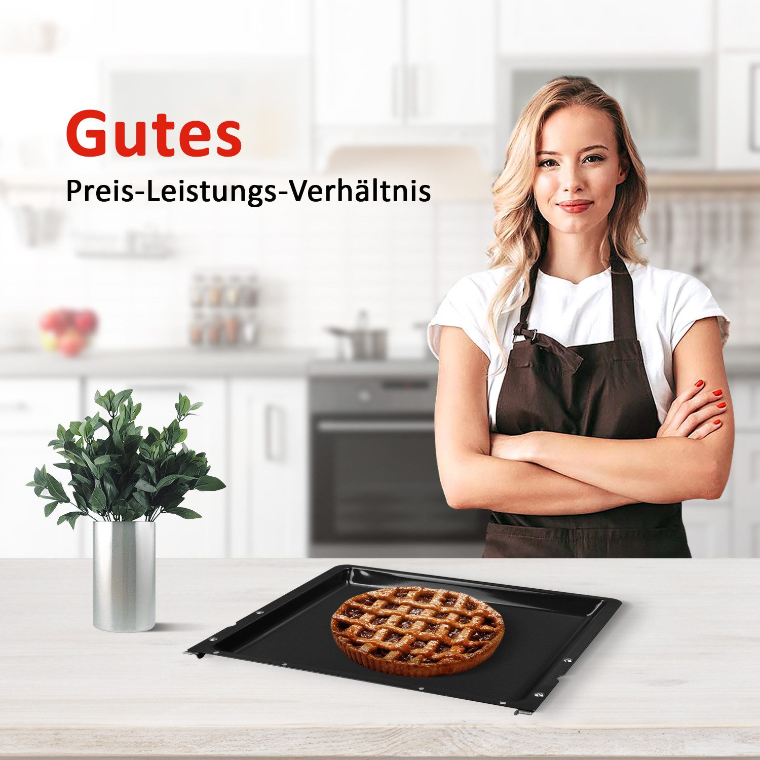 SIEMENS Backblech Fettpfanne 00437876 mit Träger, Metall emailliert, 430x365x40 mm für Backofen