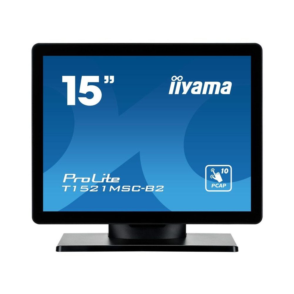 Iiyama iiyama ProLite T1521MSC-B2 15 Zoll Monitor TFT-Monitor (1024 x 768 Pixel px, 1024 x 768 Pixel, 8 ms Reaktionszeit, Touchscreen, 15 Zoll Touchscreen-Display)
