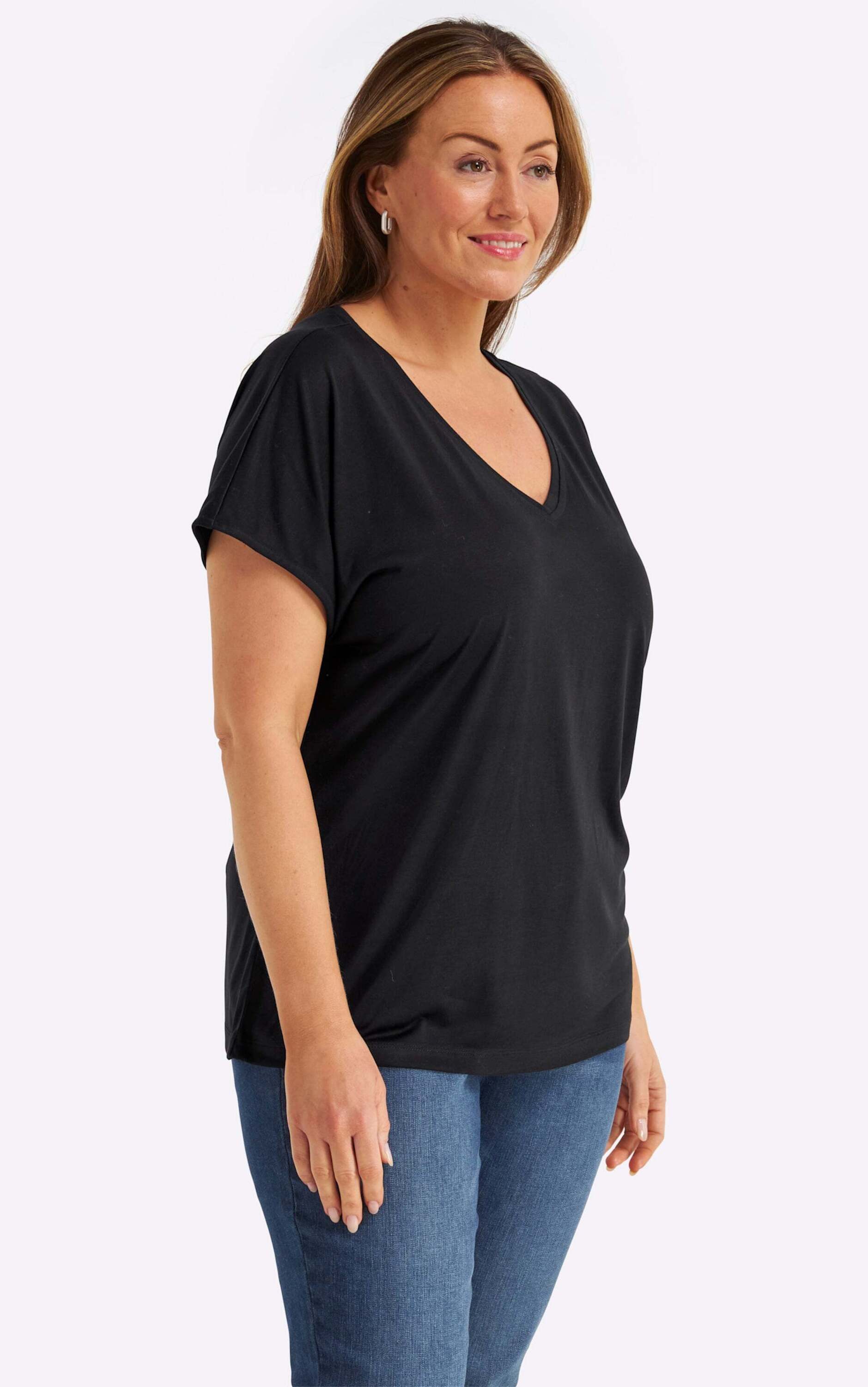 Sheego T-Shirt Halbarmshirt Kurzarm