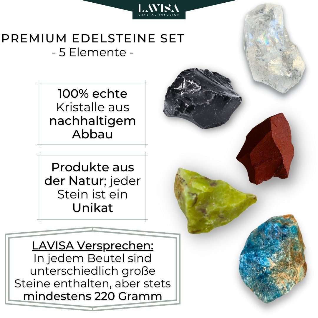 echte Natursteine Elemente Dekosteine, Edelstein Edelsteine, LAVISA Mineralien 5 Kristalle,