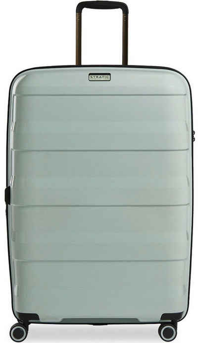 Stratic Hartschalen-Trolley Straw + L, mint, 4 Rollen, Reisekoffer großer Koffer Aufgabegepäck TSA-Zahlenschloss