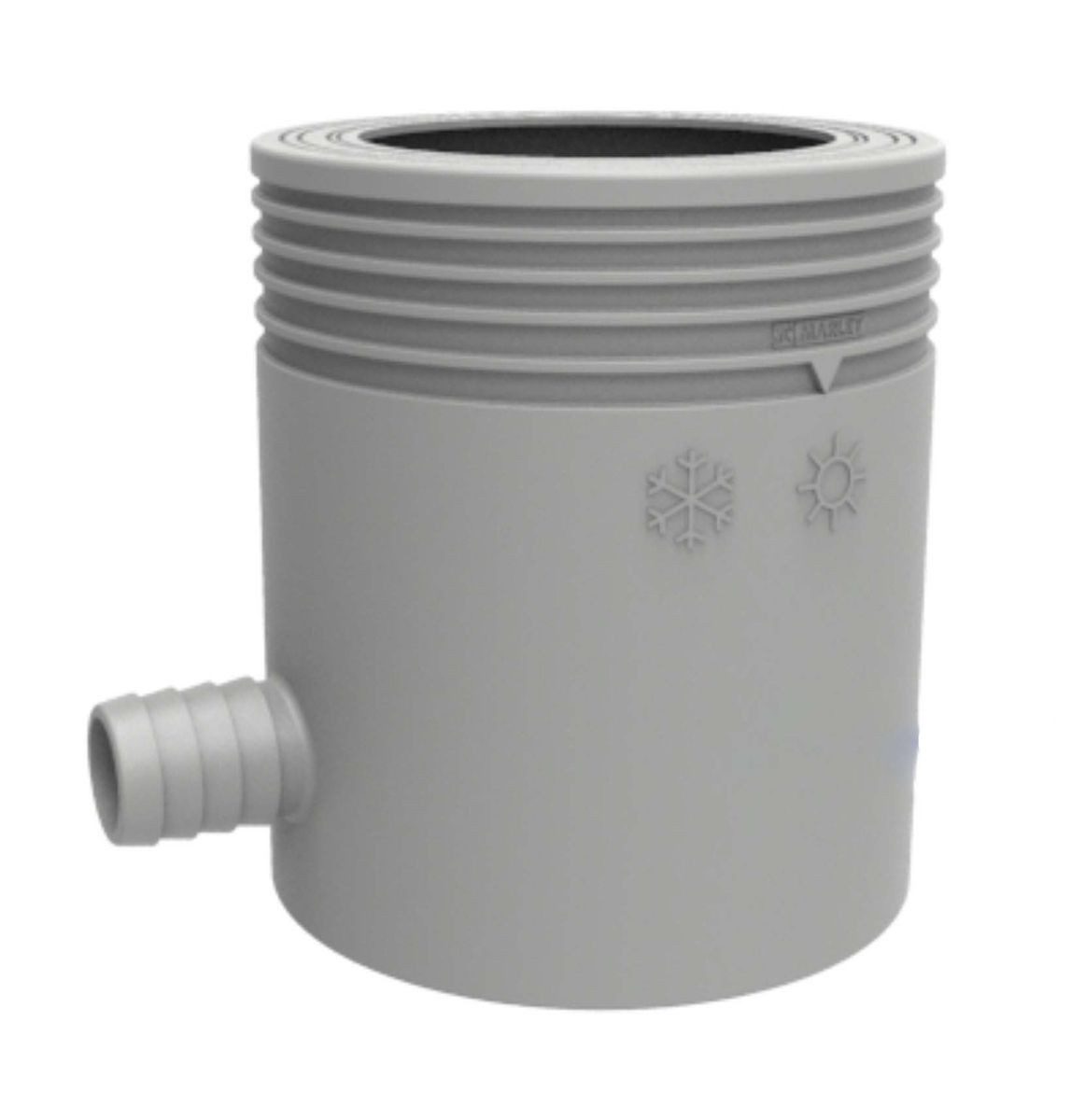Marley Deutschland GmbH Entwässerungsrinne Regensammler + Filter und Überlaufstop DN 80-105mm grau, 1-St., Hoher Wirkungsgrad >95%