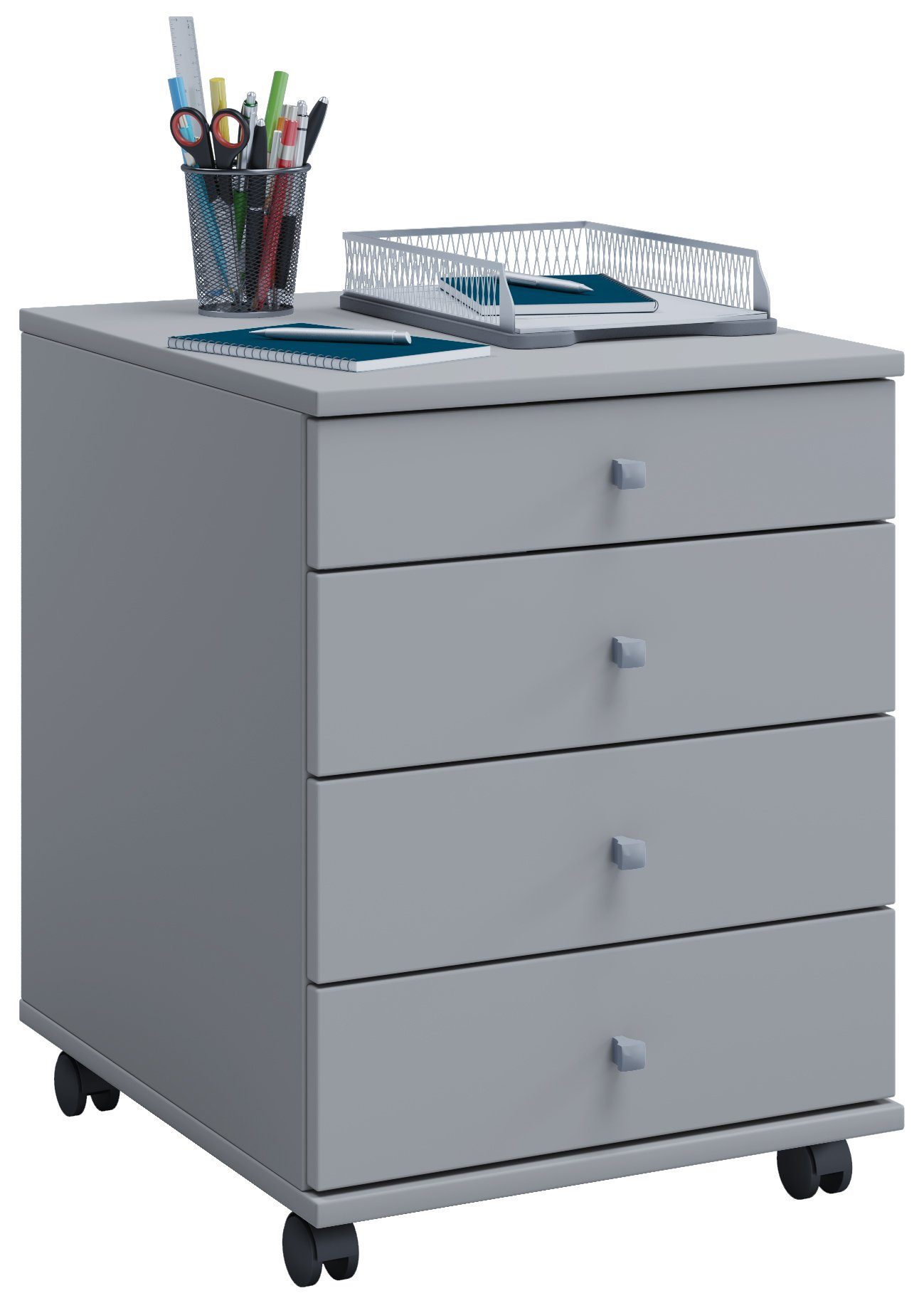 VCM Rollcontainer Lona Mini B. 42 x T. 50 x H. 57 cm, Stauraum für Unterlagen unterm Schreibtisch, für Büro und Homeoffice – Bild 2 von 5