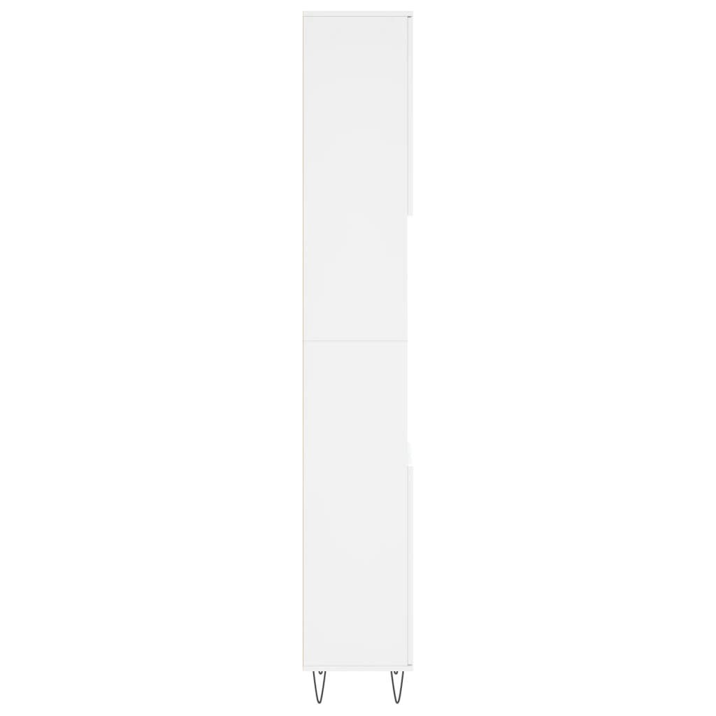 vidaXL Badezimmerspiegelschrank Badschrank 30x30x190 (1-St) Weiß Holzwerkstoff cm