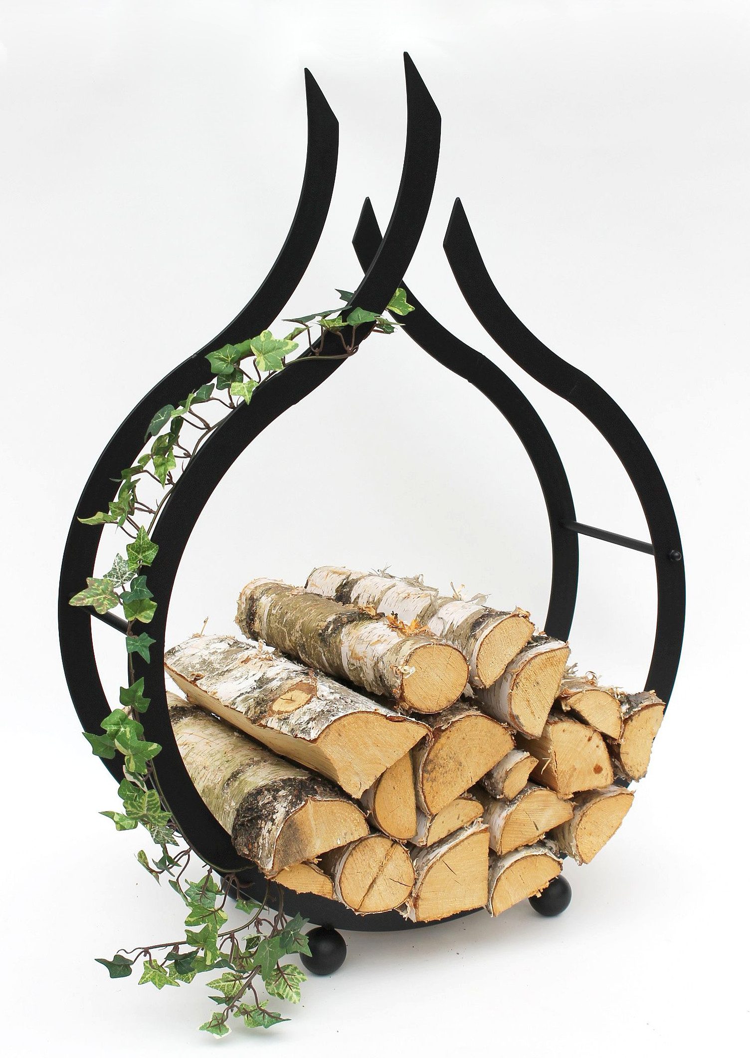 DanDiBo Kaminholzregal Flamme Kaminholzständer 78 cm Holzkorb Kaminholzhalt günstig online kaufen