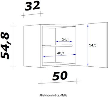 Flex-Well Hängeschrank Bergen (B x H x T) 50 x 54,8 x 32 cm