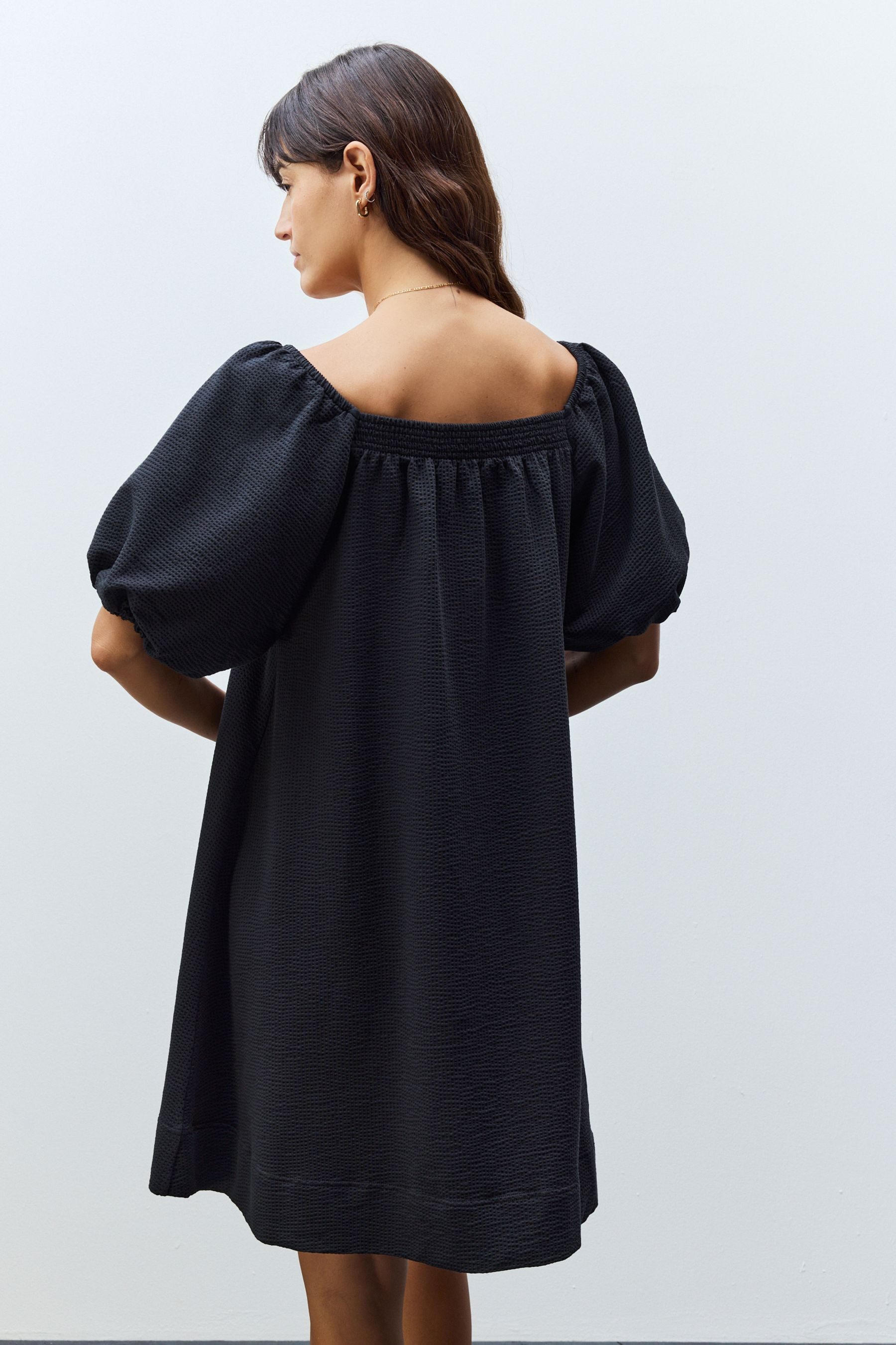 Next Smokkleid Gesmoktes Seersucker-Kleid mit Struktur (1-tlg) günstig online kaufen