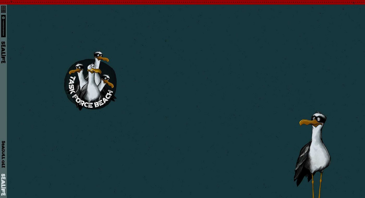 Thumbnail - maDDma Stoff Stoffpanel Seagull Ole by Torsten Berger French Terry Möwe, Motiv 2