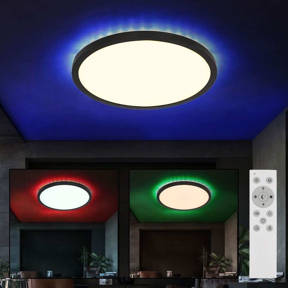 etc-shop LED Deckenleuchte, Deckenleuchte Badezimmerlampe Schlafzimmerlampe LED Dimmbar RGB