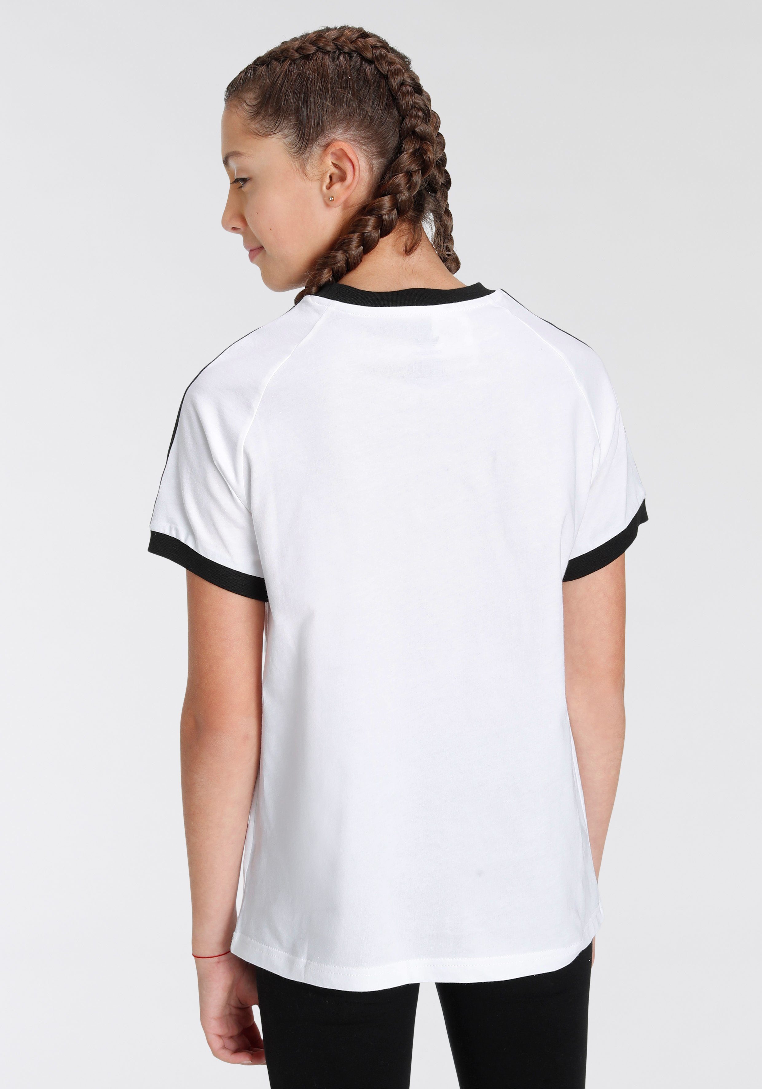 White adidas ADICOLOR Originals 3-STREIFEN T-Shirt