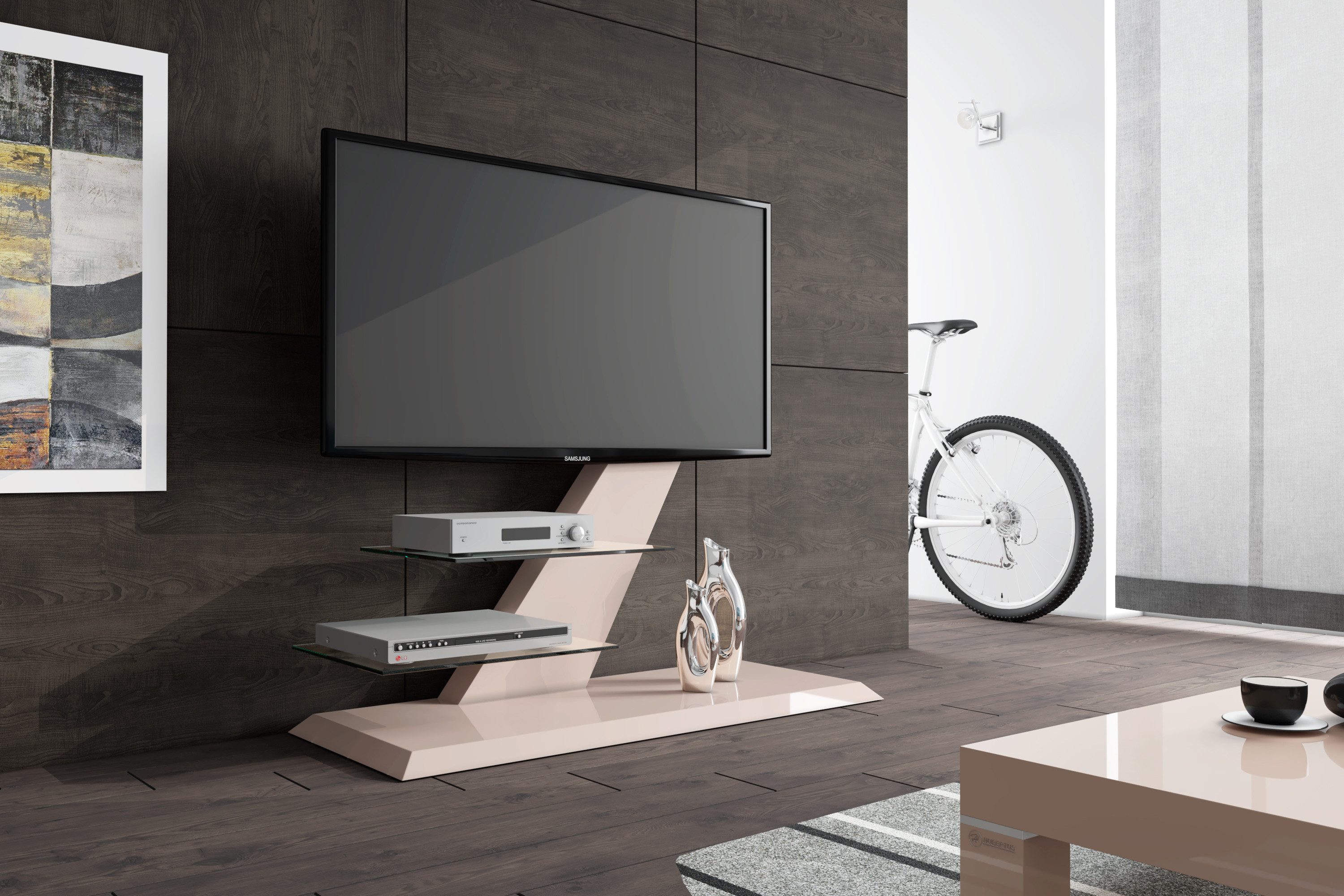 designimpex TV-Rack TV Schrank HZ-111 Hochglanz günstig online kaufen