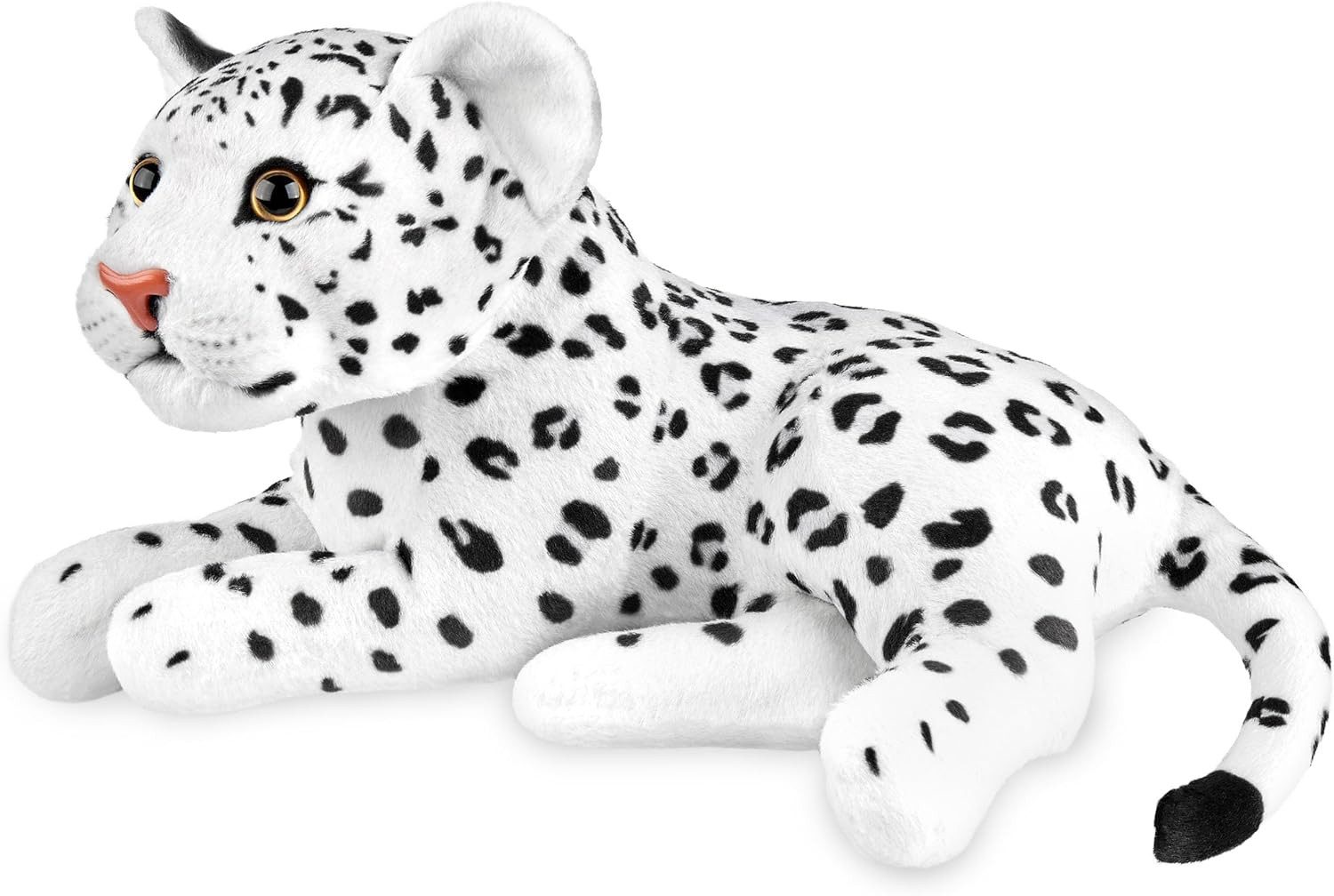 BRUBAKER Kuscheltier Leopard - 30 cm Stofftier - Baby Plüschtier (1-St., Raubkatze Liegend), Kinder Plüsch Spielzeug