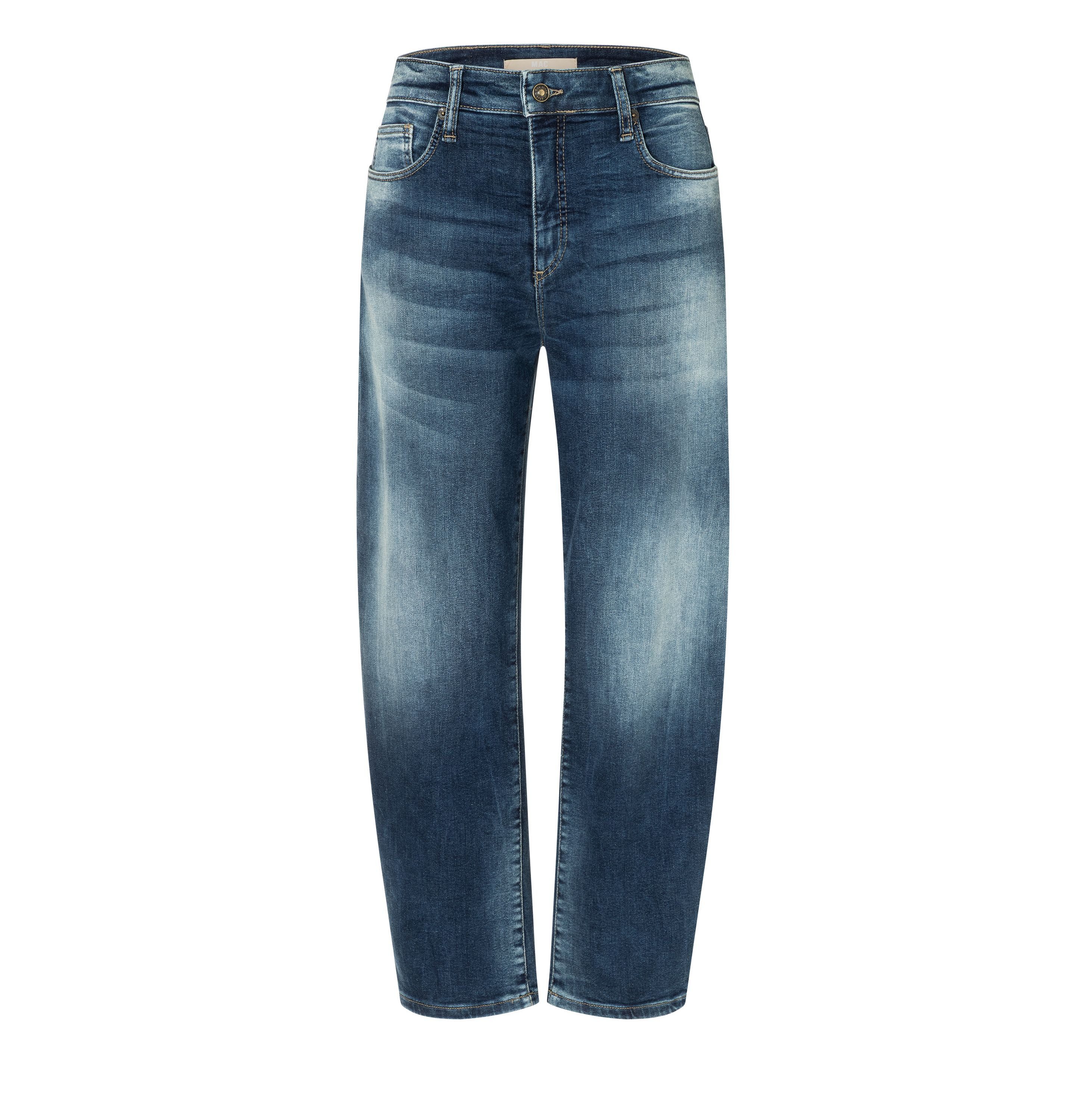 MAC 5-Pocket-Jeans MAC JEANS DANNI Barrel Fit Damenjeans Barrel Leg mit lockerem Sitz für moderne, entspannte Silhouette.