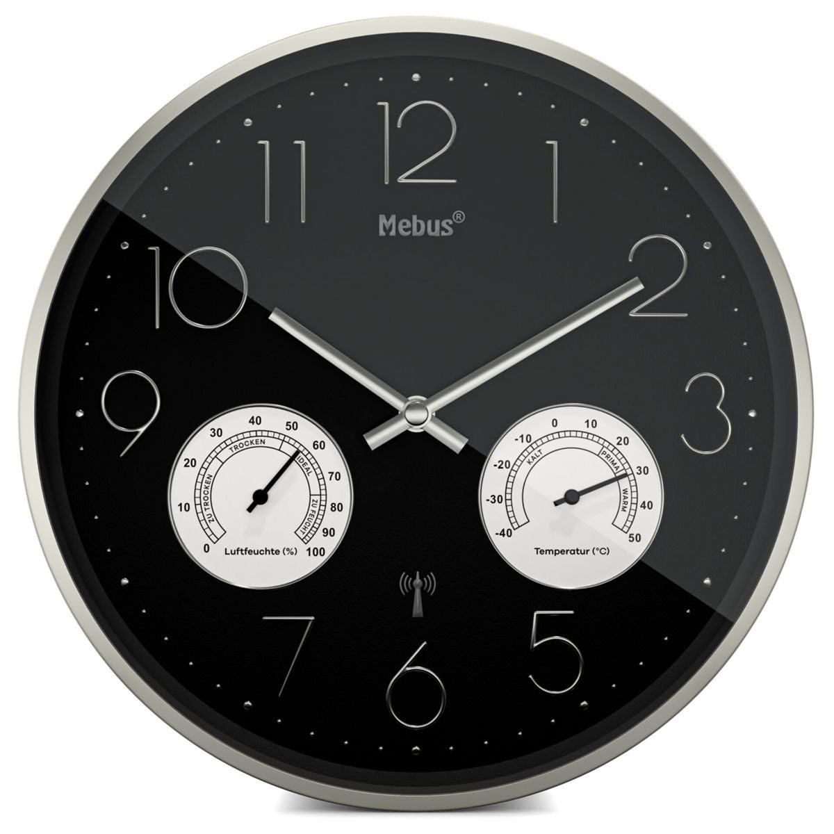Wecker 12988 Funkwanduhr mit Thermo-Hygrometer