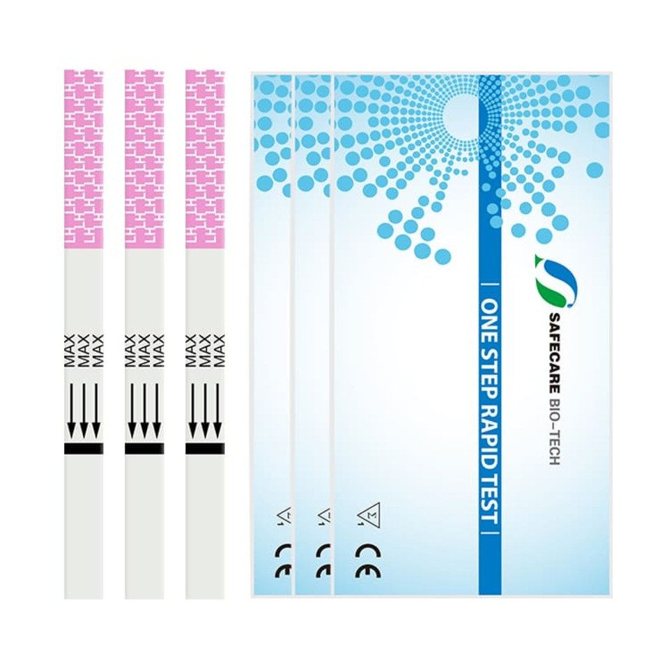 Safecare Bio-Tech Schwangerschaftstest SAFECARE Kombipackung: 50 Ovulationstests & 25 Schwangerschaftstests, 2 Messparameter, Streifen, 75-tlg., Schwangerschaft, fruchtbaren Tage, Geeignet für die Eigenanwendung durch Privatpersonen.
