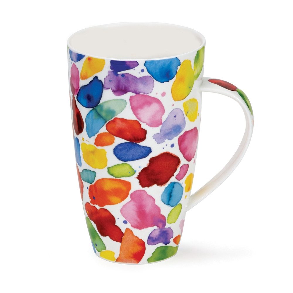 Dunoon Tasse 2er Set Becher Henley Blobs 600ml Bone China Kaffeetasse 15cm Teetasse, 1-tlg., Porzellan, Spülmaschinengeeignet