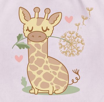 Shirtracer Turnbeutel Giraffe mit Pusteblume, Tiermotiv Animal Print