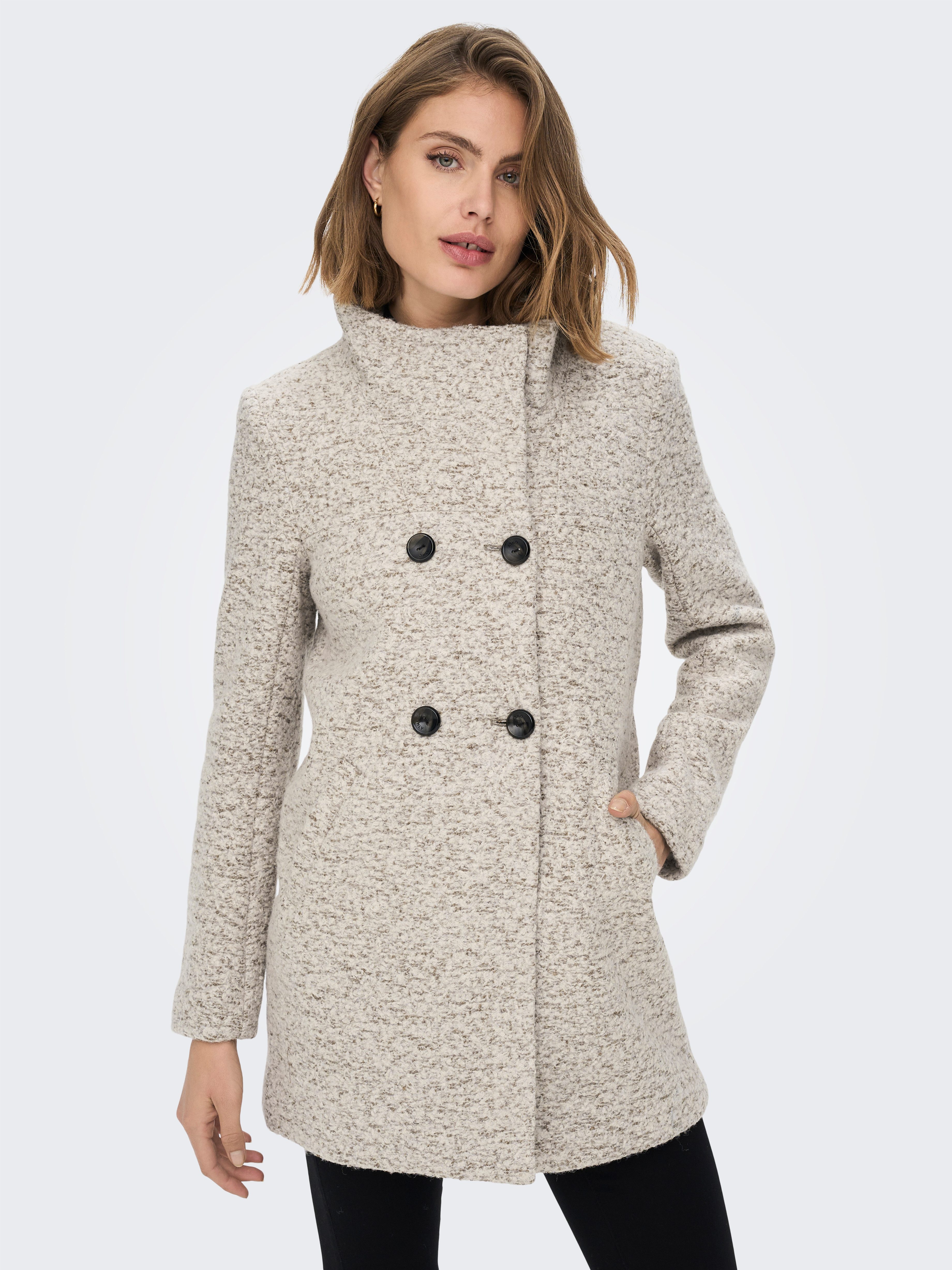 ONLY Langjacke ONLNEWSOPHIA WOOL COAT OTW CC mit Wolle günstig online kaufen