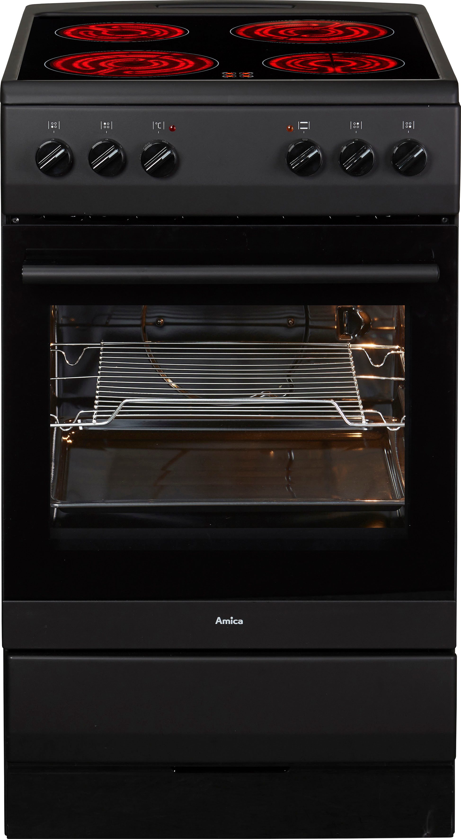 Amica Elektro-Standherd SHC 11509 SM, Steam Clean, Reinigt den Ofen mittels Dampf, ohne Chemie