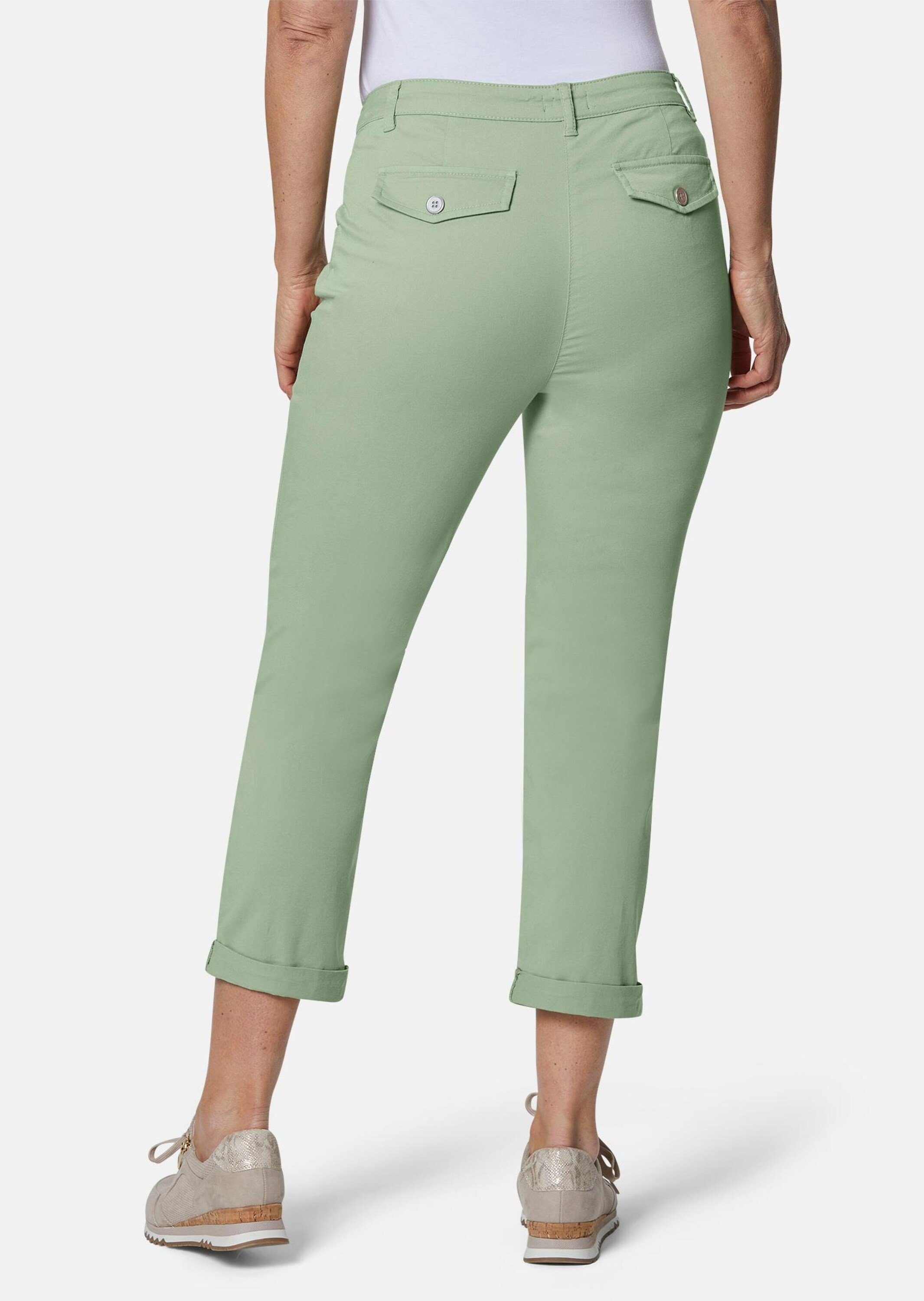 GOLDNER 7/8-Caprijeans Baumwollhose mit Formbund Jerseyhose mit Taschen, Zierreißverschlüssen und 7/8-Länge
