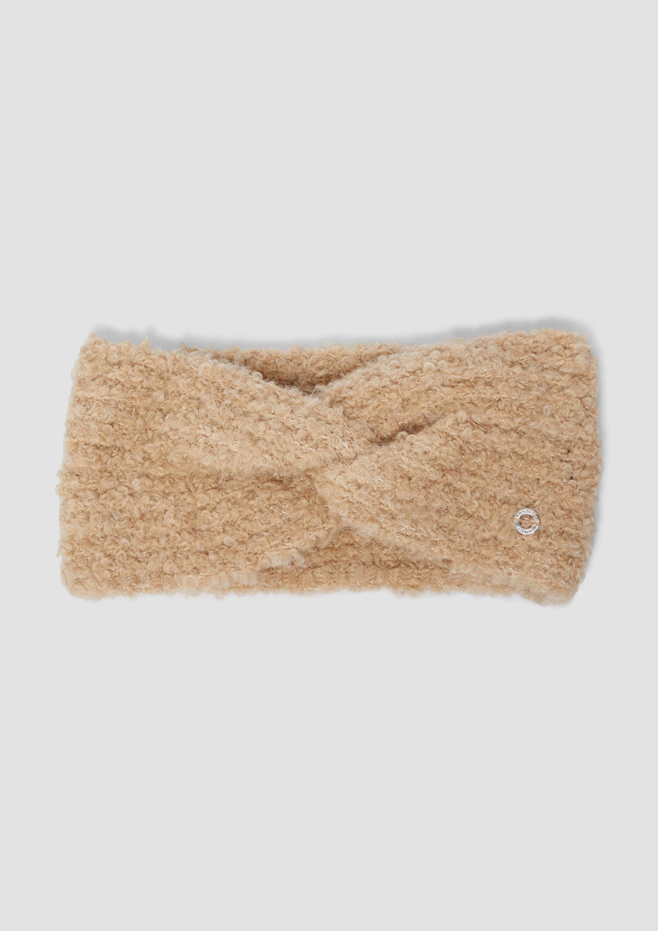 s.Oliver Stirnband Stirnband Stirnband aus Bouclé-Strick mit Twist-Detail