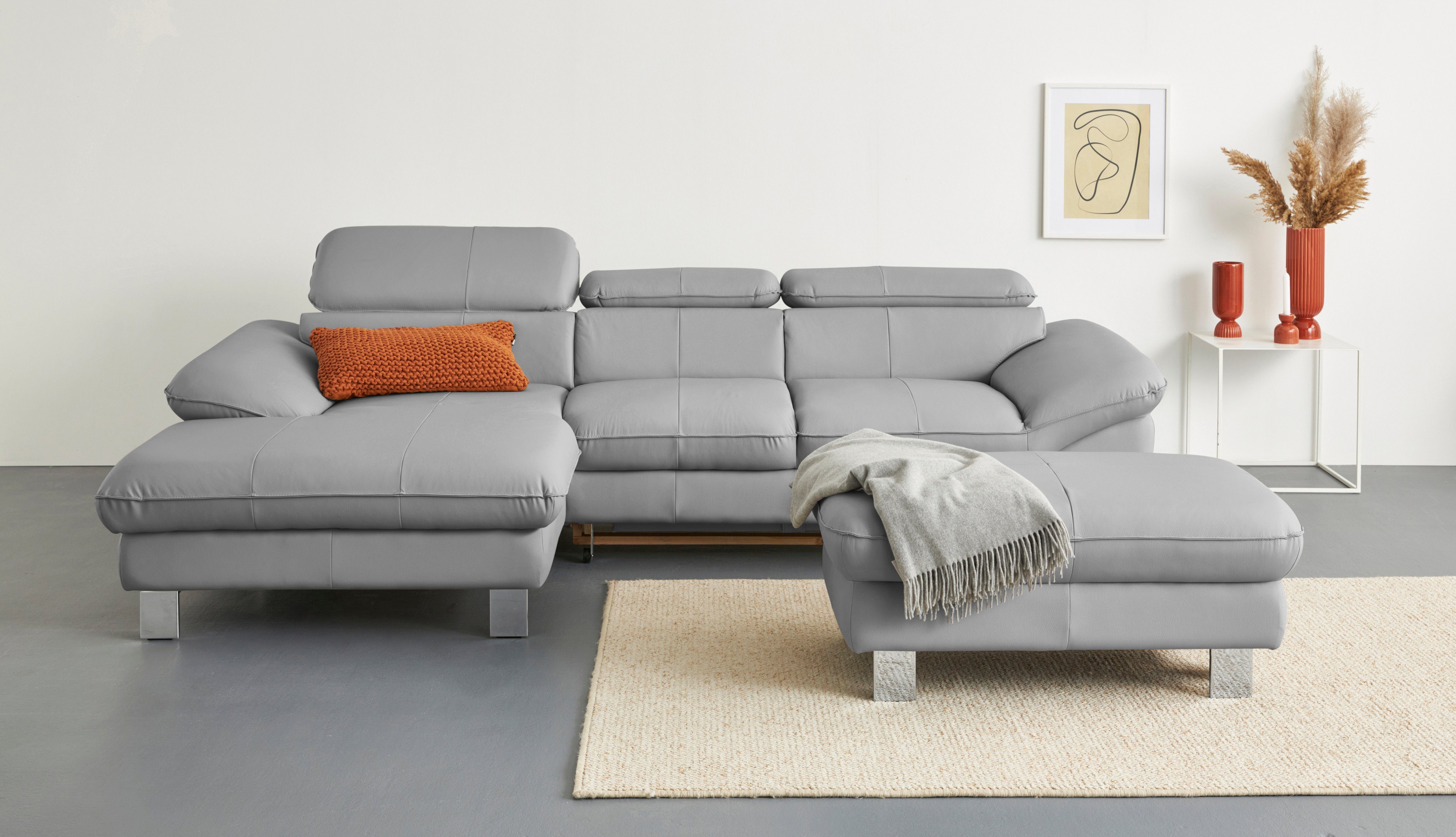 COTTA Ecksofa Driver L-Form, mit Kopfteilverstellung, wahlweise mit Bettfunktion & Bettkasten