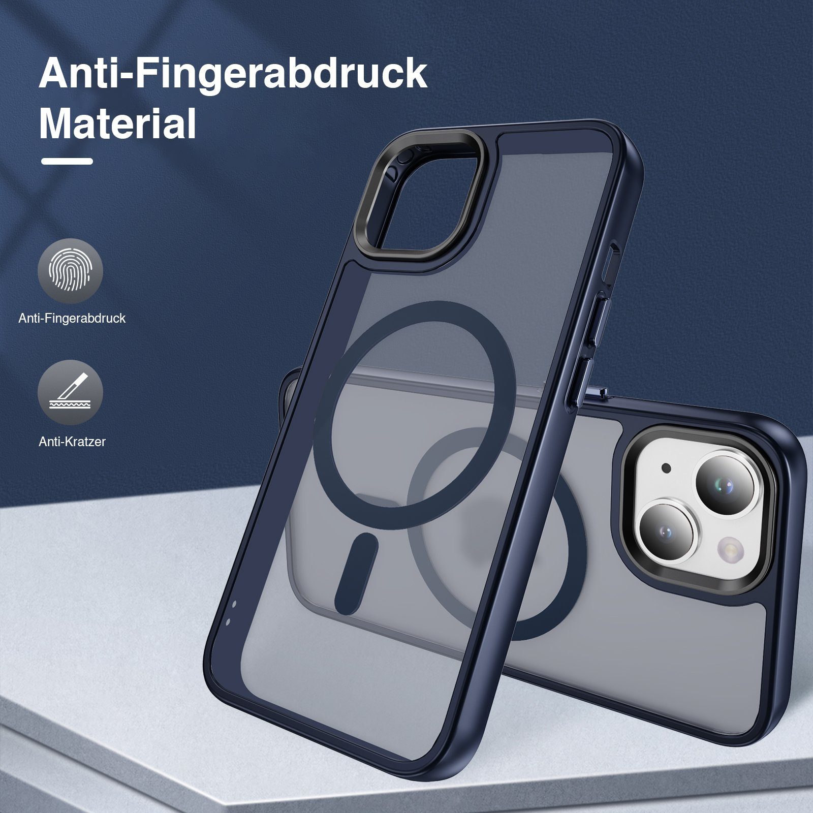 Tec-Expert Handyhülle Magnet Hülle für Apple iPhone 13 6.1 Zoll, 6.1, kompatibel zu Magsafe magnetisches Laden – Bild 4 von 5