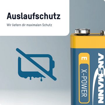 ANSMANN AG 9V Blockbatterie,1 Stück,Alkaline Block E Batterie