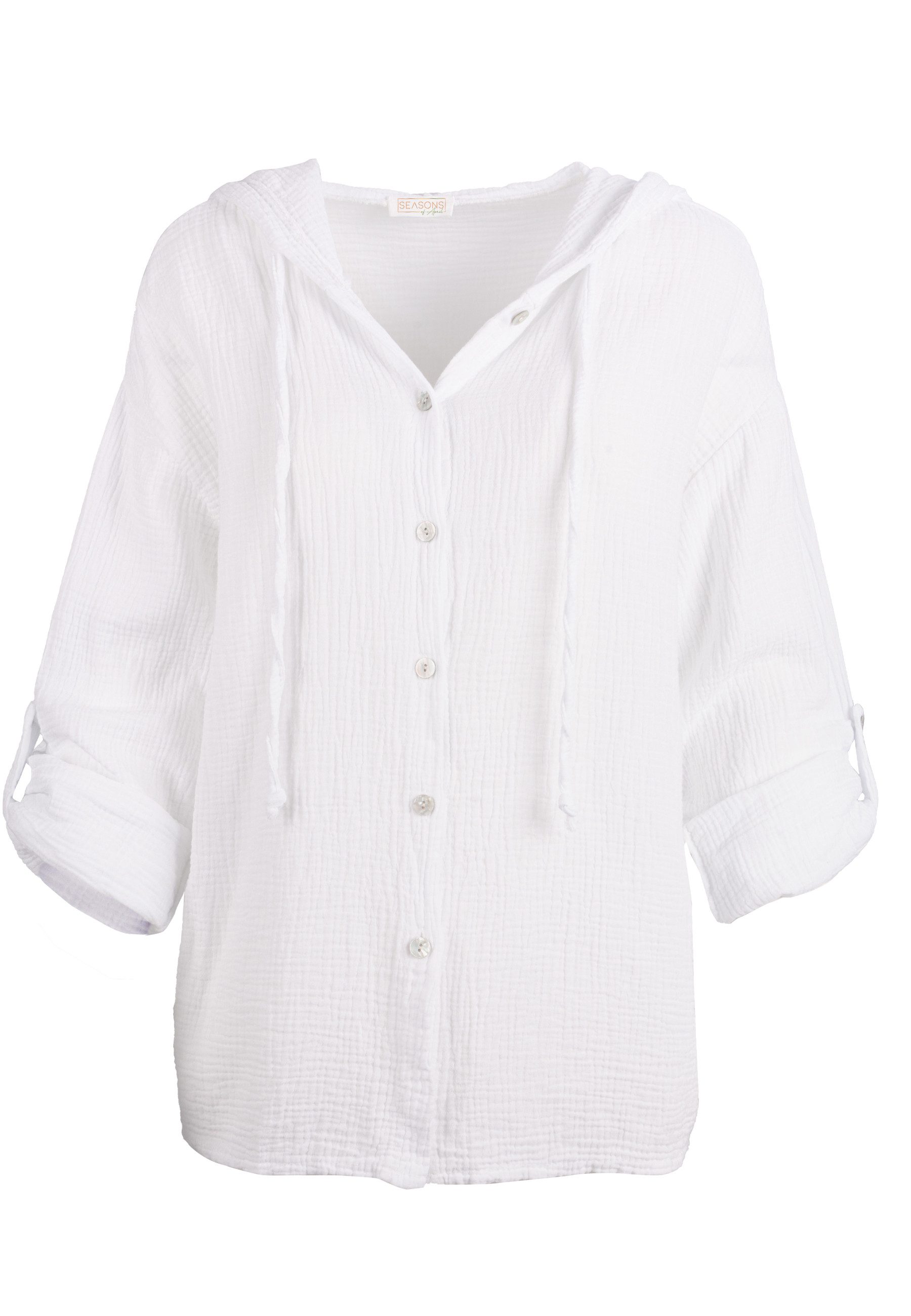 Seasons of April Hemdbluse Musselin Camila Oversized 100% Baumwolle Musseli günstig online kaufen