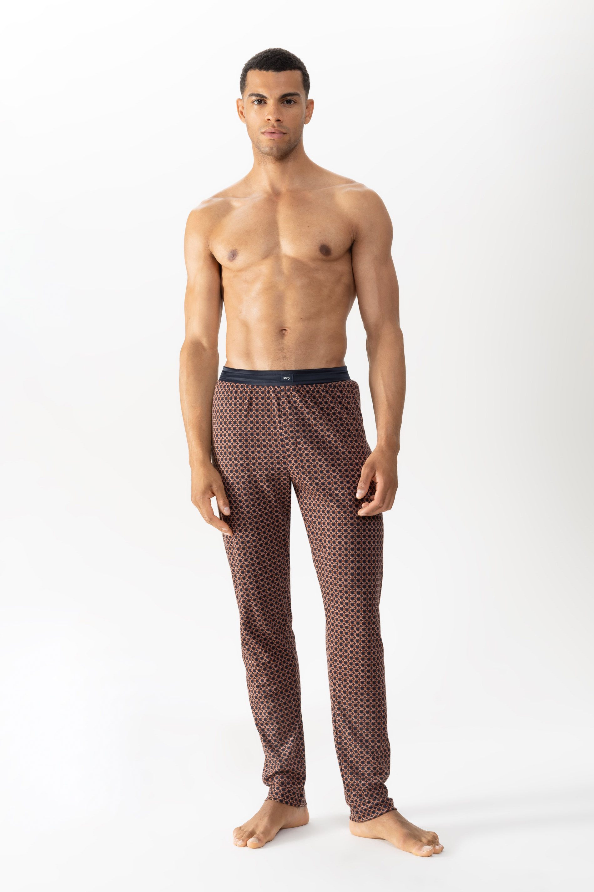 Schlafhose Mey Herren Hose lang Serie Farum Retro-Print Hose