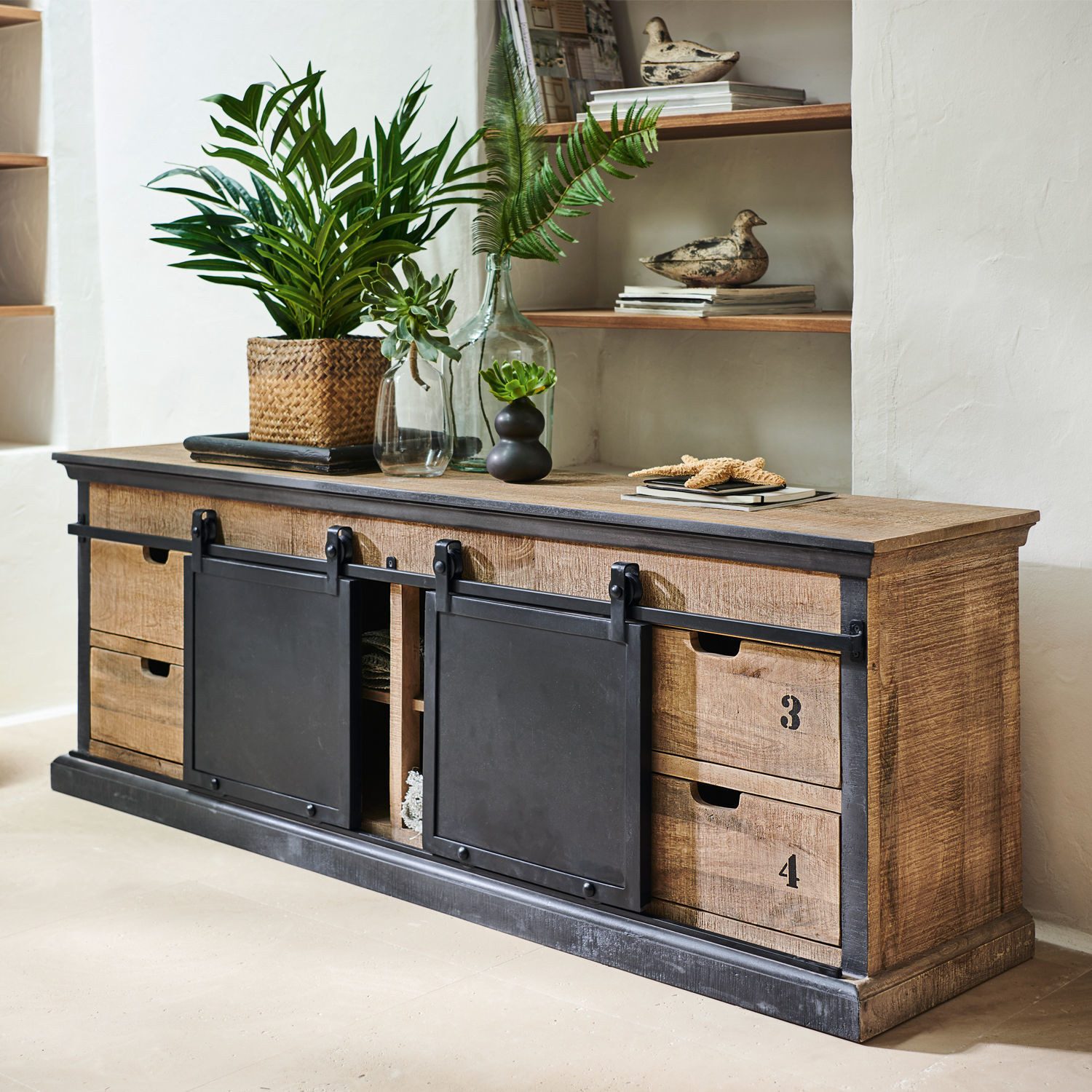Mirabeau Kommode Sideboard Vulmont braun/schwarz