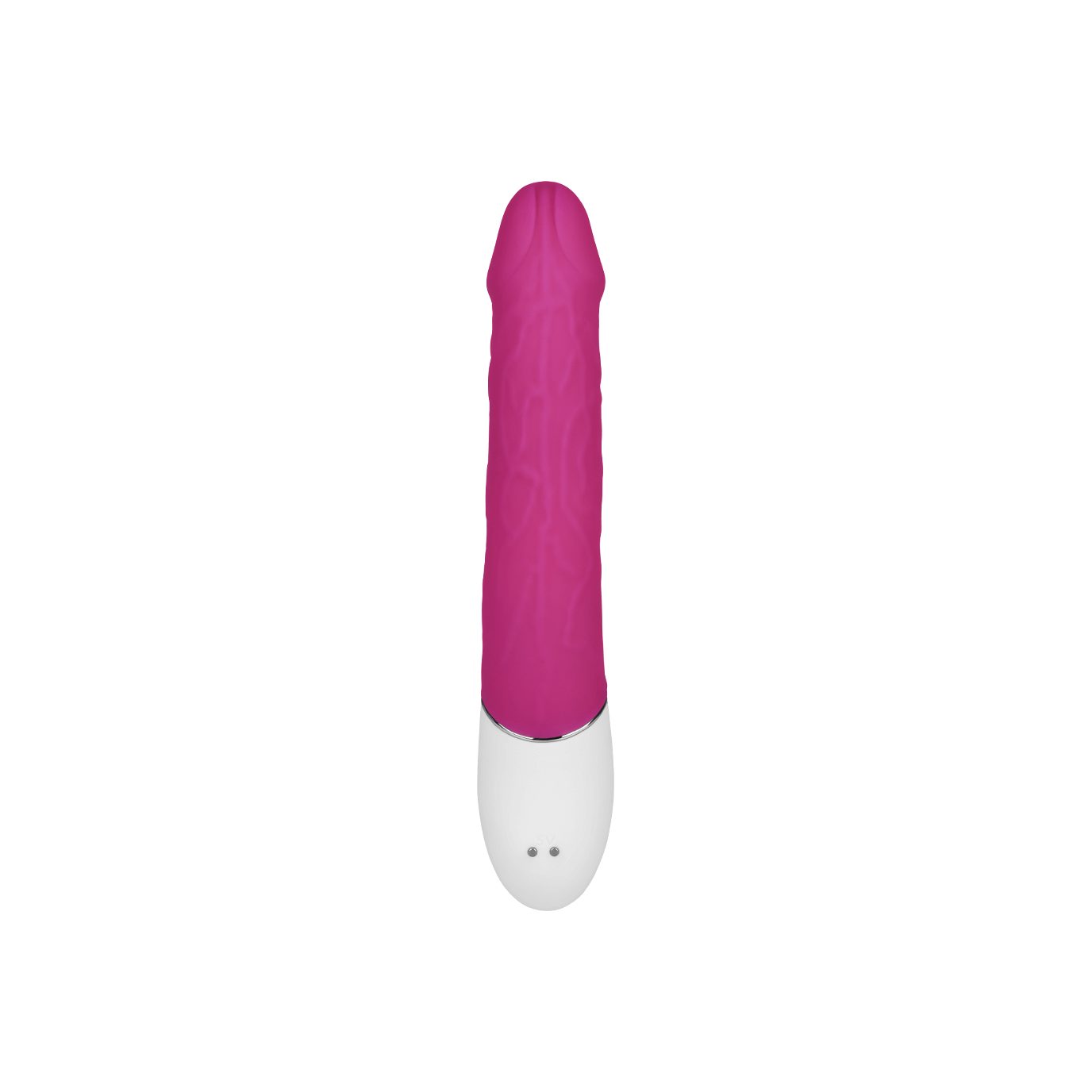 EIS Klitoris-Stimulator weiß (21cm) Silikon-Rabbit neon-pink Geaderter EIS 
